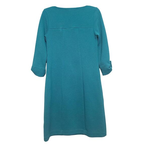 Boden Genevieve Jersey Dress Green Textured Sheath Dress Size 8 - Picture 3 of 6